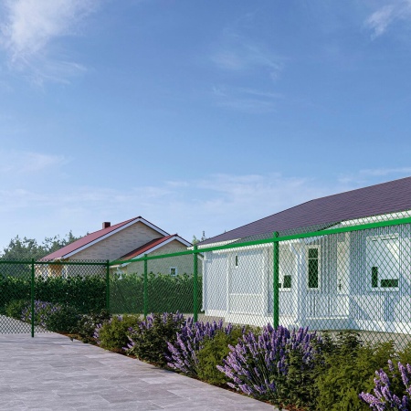 Забор из сетки рабицы