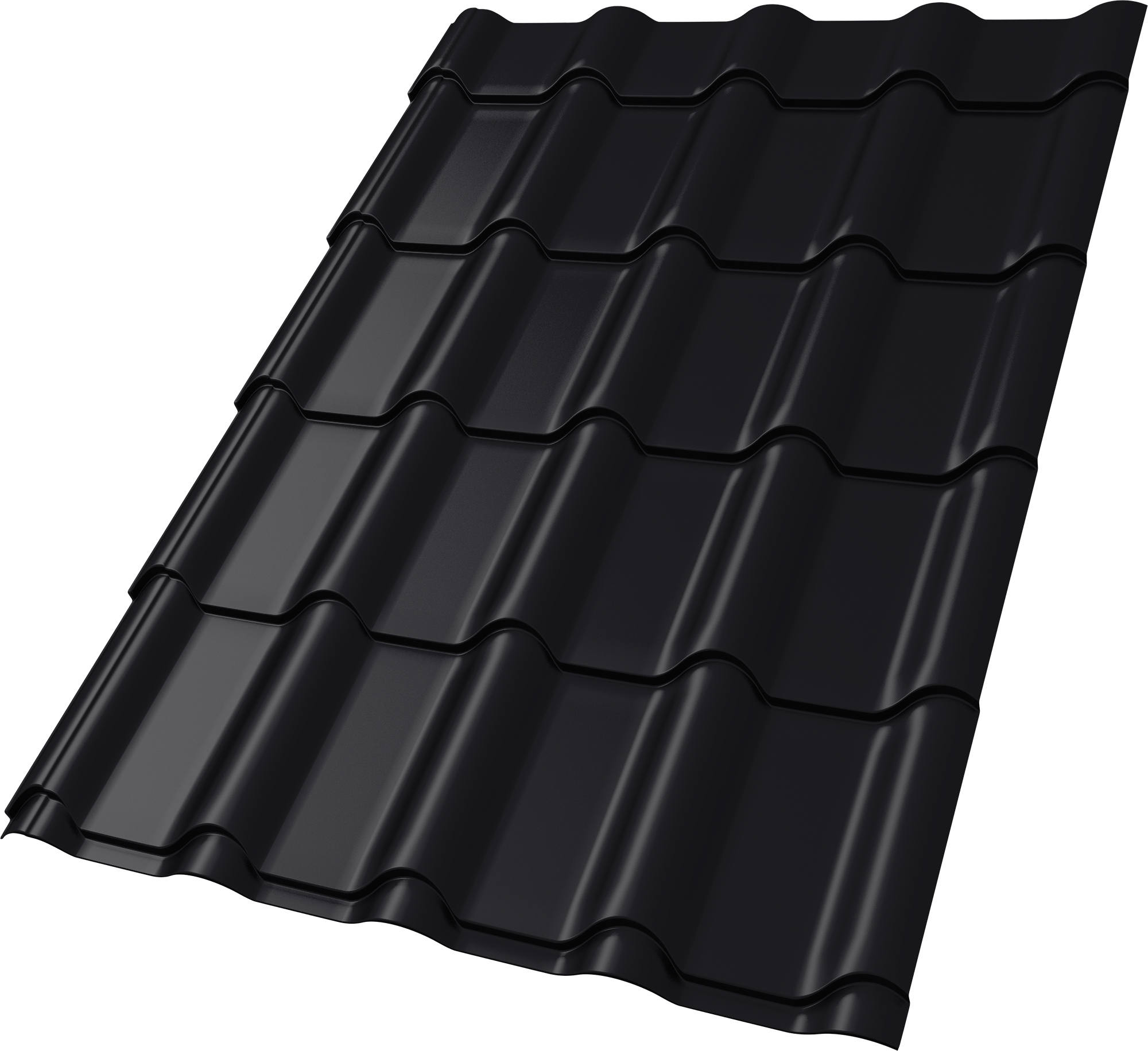 Металлочерепица "Камея" Черная