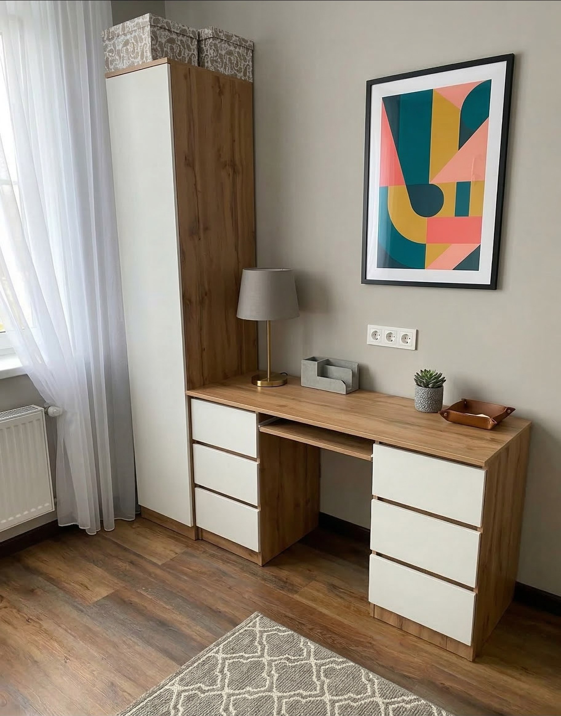 Стол письменный с ящиками Хелен