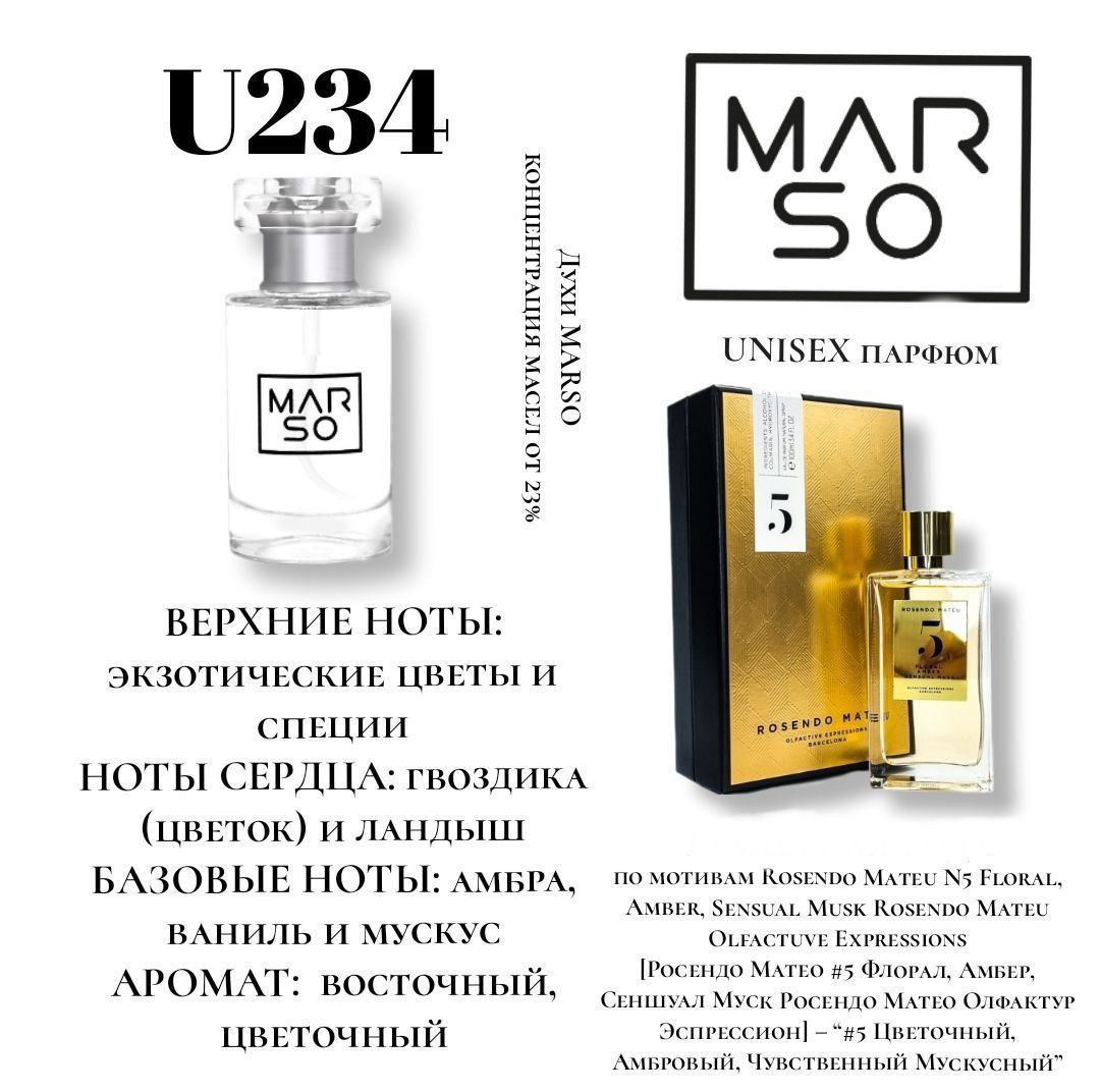  U234-Rosendo N5 Floral, Amber, Musk